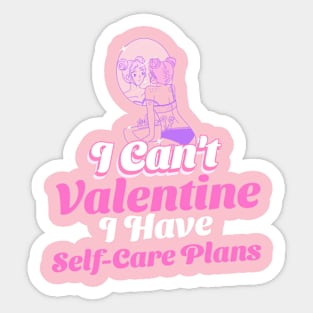 I Can't Valentine Sticker